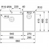 Franke Box Center BWX220-54-27 rvs spoelbak links met snijplank messenset en draadkorf 86x51cm 1208953950