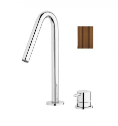 Waterevolution Flow 2-håls tvättställsblandare PVD Borstad Koppar med liten V 120 mm pip T1121VCPE