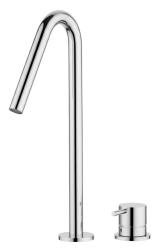 Waterrevolution Flow 2-håls tvättställsblandare krom med hög V 120mm pip T1122V01