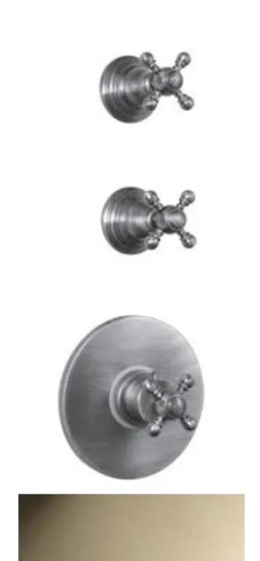 PB Classic nostalgisk inbyggd duschtemperaturregulator med 2 avstängningskranar i rostfritt stål-look