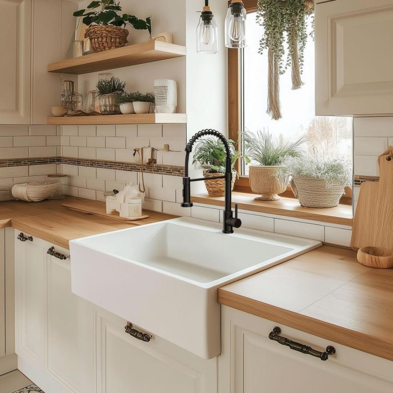 Quadri Derby köksblandare med flexibel pip och dusch med 2 stråltyper matt svart 1208955917