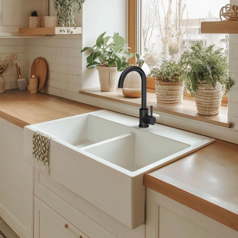 Quadri Coventry köksblandare matt svart med svängbar pip 1208956030