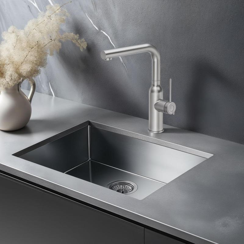 Quadri Stamford köksblandare med utdragbar pip RVS 1208956081