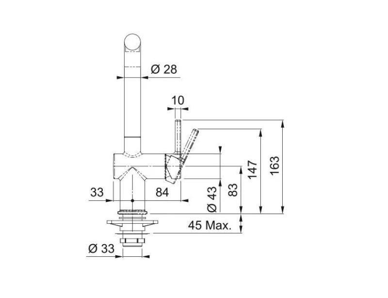 Franke Active L Köksblandare matt svart med svängbar pip 115.0653.371