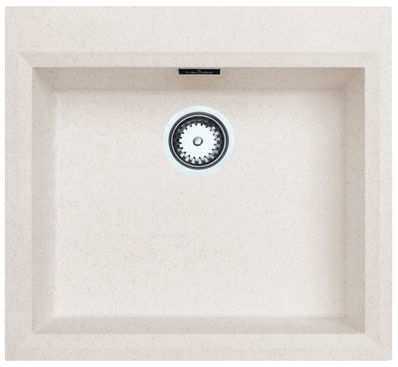 Zand creme uppbyggnad handfat 58x53cm med kranhålsbank med rostfri plugg 1208956773