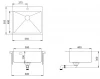 Ausmann Tort koperen spoelbak PVD Copper 55x51 met kraangat onderbouw vlakbouw en opbouw 1208956939