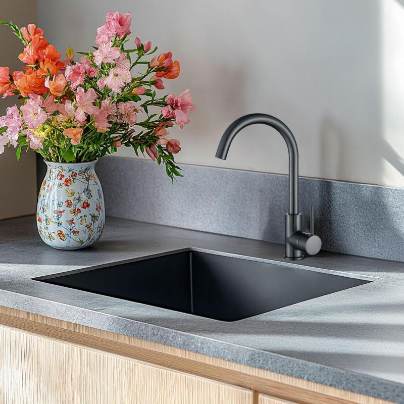 Ausmann Turt gun metal diskho PVD NANO 40x40 undermontering, planmontering och toppmontering 1208956946