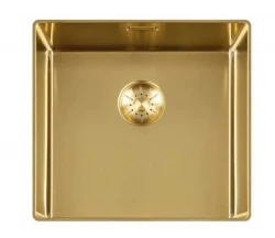 Lorreine 40SL1016-GOLD Slim diskho 40x40cm planmontering borstad Guld