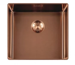 Lorreine 40SL1016-COPPER Slim diskho 40x40cm planmontering borstad koppar