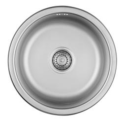 Ausmann Basic rund rostfri diskho för ovanpåliggande montering 43cm inklusive vattenlås 1208956999