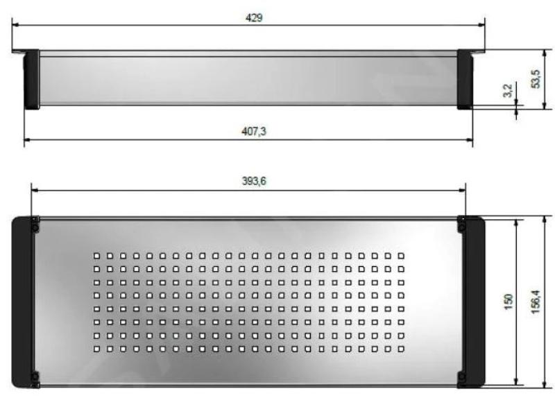 Franke Kubus 2.0 insatslåda rostfritt stål 429x156mm modellbunden 112.0394.981