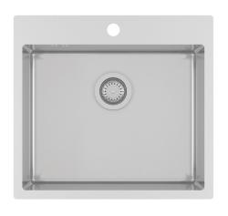 Ausmann Oder Blue rostfritt stål diskho 55x50cm för planmontering och ovanpåmontering med kranhålbank 1208957118