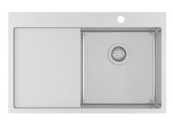 Ausmann Oder Blue rostfri diskho 78x50cm planmontering och ovanpå montering med avrinning 1208957121
