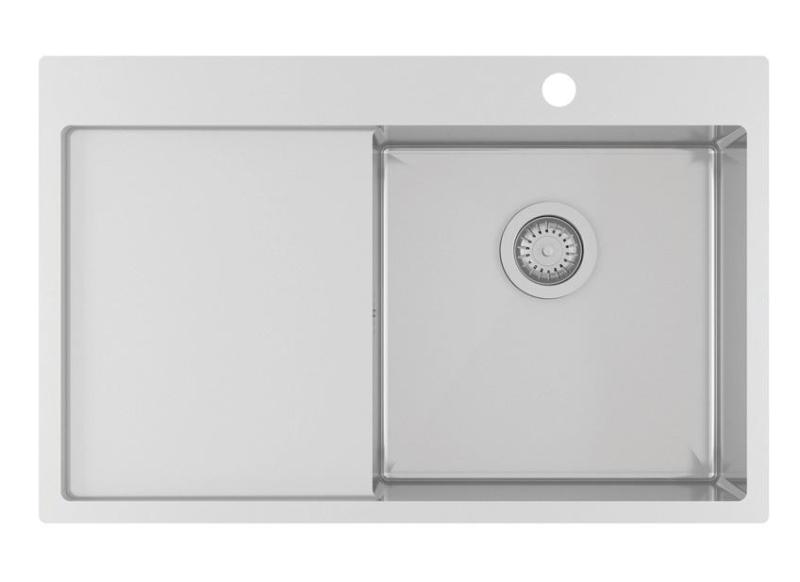 Ausmann Oder Blue rostfri diskho 78x50cm planmontering och ovanpå montering med avrinning 1208957121