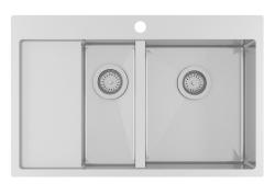 Ausmann Oder Blue 1,5 rostfri diskho 78x50cm planlimmad och ovanpåliggande med avrinningsyta 1208957125