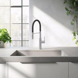 Quadri Chester köksblandare med flexibel pip och dusch med 2 stråltyper rostfritt stål 1208957226
