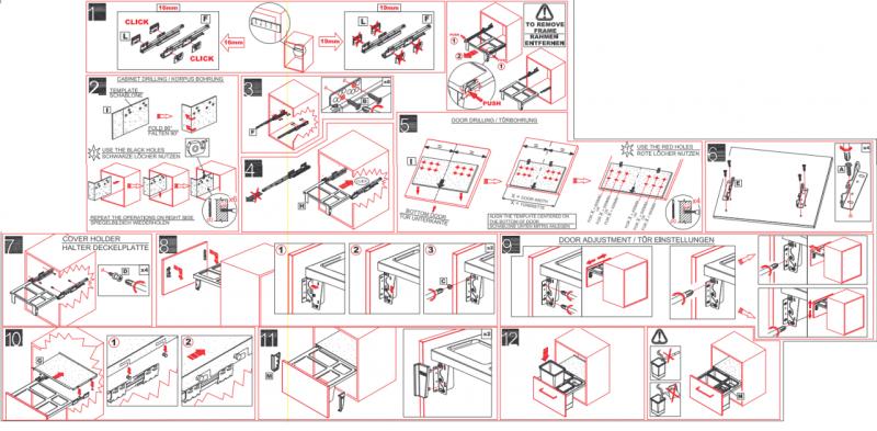 Franke Sorter Garbo 45-2 inbyggt avfallssystem 1 x 12 och 1 x 18 liter avfallsbehållare 1210200692