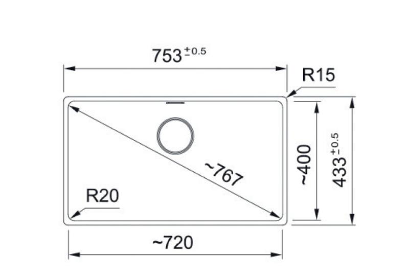 Franke Maris MRG 210 / 110-72 Fragranite svart utgåva matt svart diskbänk planmontering