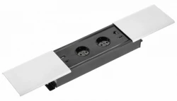 Indux Slide max inbyggd köksuttag i arbetsbänk med USB-A, HDMI, RJ45 och USB-C färg matt vit 1208957429