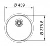 Franke Rondo ROX 210.38 ronde rvs spoelbak 43,9cm onderbouw , vlakinbouw en opbouw 127.0688.778