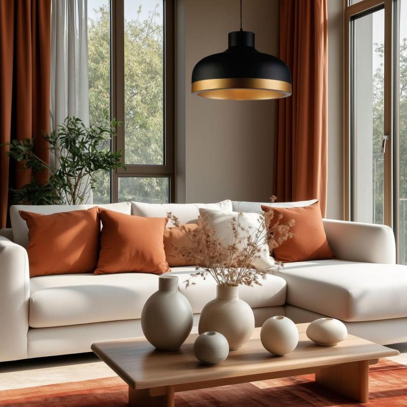 Dekor Goldi svart guld modern hänglampa diameter 42 cm 4113