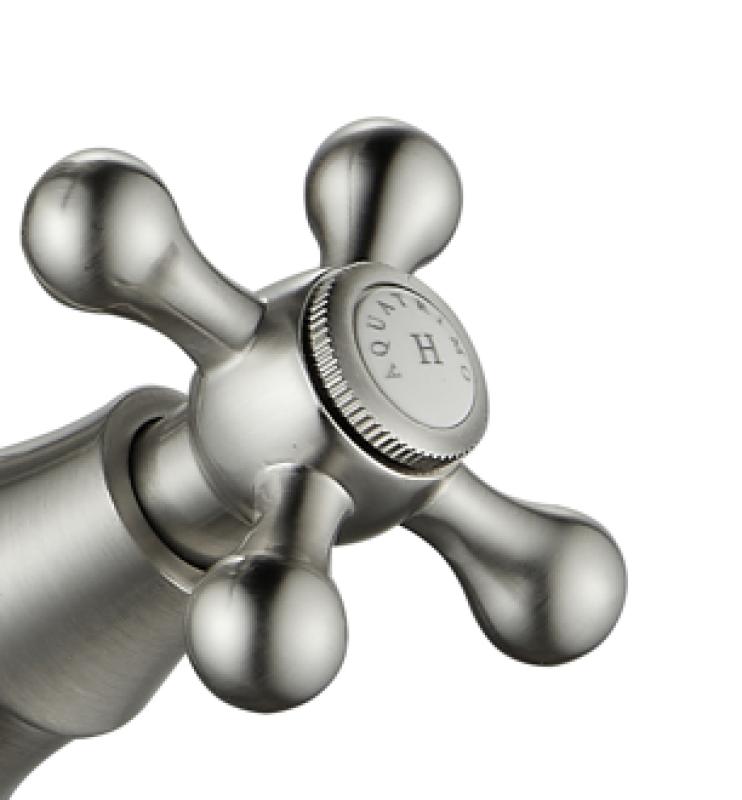 AquaTrimo Windsor klassiska kök nostalgisk kökskran med vinklad pip RVS 21WS7531NM