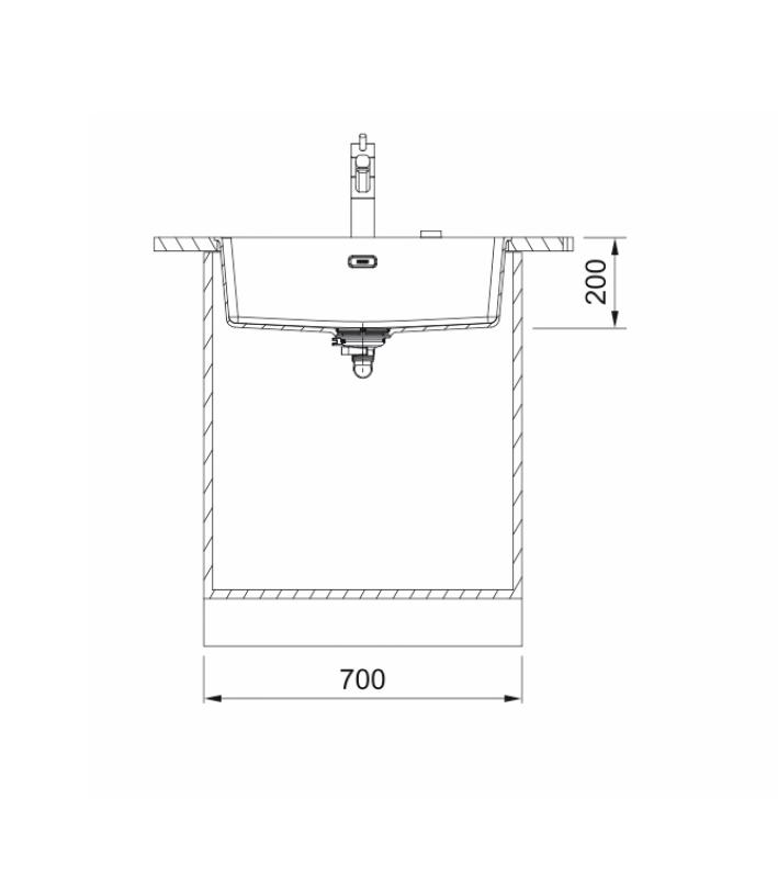 Franke Maris MRG 110-62 Fragranite stengrå undermonterad diskbänk