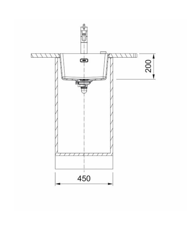 Franke Maris MRG 210-37 Fragranite matt svart diskbänk planmontering