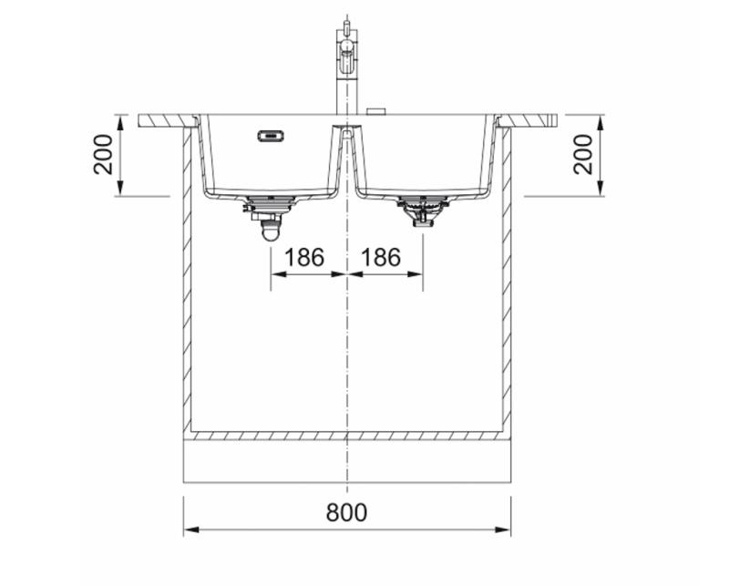 Franke Maris MRG 120-35-35 Fragranite Stone grey dubbel diskho undermontering