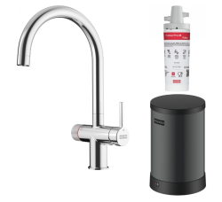 Franke Maris vattenhub 4L panna 3-i-1 med Twist mekanisk kokande vattenkran krom med vattenhub blandset 1208957940
