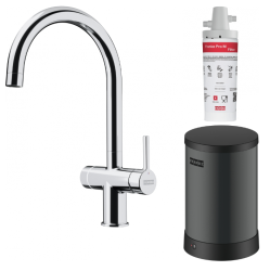 Franke Maris vattenhub 4L-panna 3-i-1 med Touch elektronisk kokande vattenkran krom med vattenhub blandningssats 1208957946