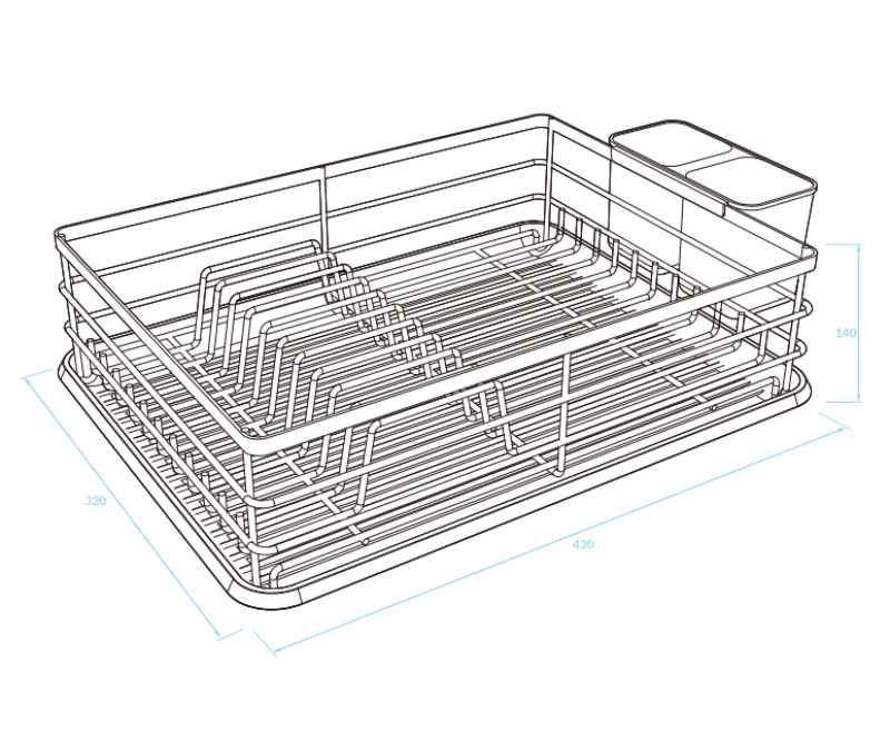 EPKA Diskställ svart stål 43x14x32cm 1208958246