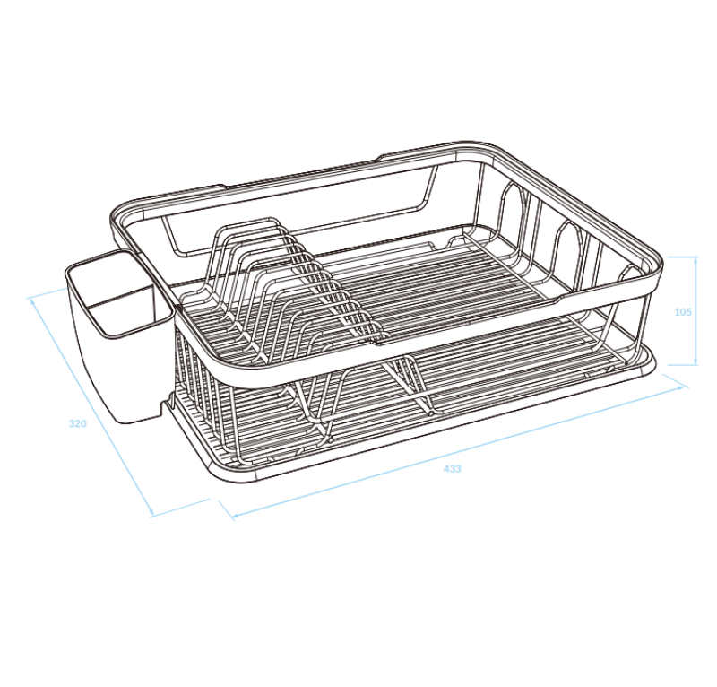 EPKA Disk svart/guld diskställ stål 43,3x10,5x32cm 1208958249