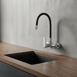 Aquatrimo Chopin väggmonterad kran krom med hög flexibel pip 21CP8462CM