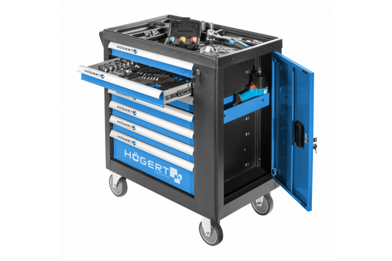 Hoegert Verktygslåda med 7 lådor och sidodörr. 1208962009