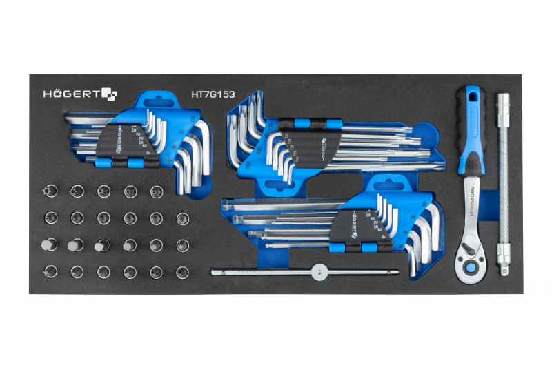 Hoegert 7-låda verktygsskåp med en sidodörr med tillbehör 544 stycken. 1208962010