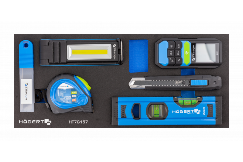 Hoegert 7-låda verktygsskåp med en sidodörr med tillbehör 544 stycken. 1208962010