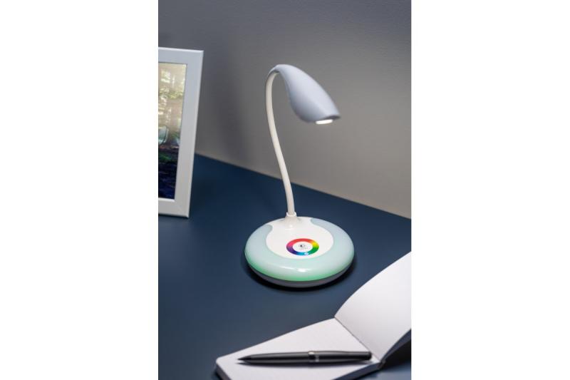 Här är den översatta texten till svenska:

Dekorationsbordslampa GALACTIC LED 5W 240lm 5V DC 4000K RGB bas USB-laddning vit kropp 1208962485