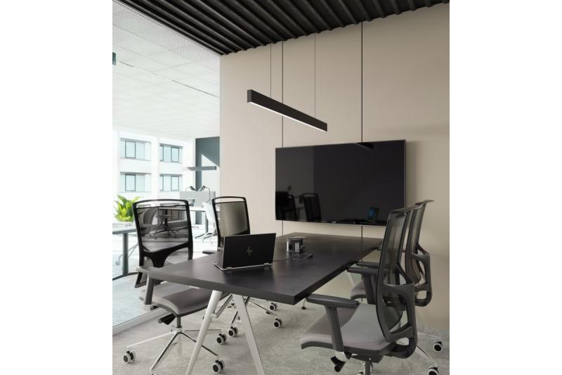 Decor LED hängande armatur LIVIA 40W 3600lm AC220-240V 50-60Hz 100° RA>80 IP20 AL/PC 4000K 120cm svart. 1208962913