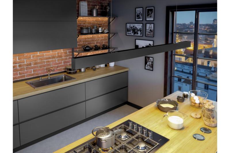 Dekorativ LED-upphängd armatur VILANA 42W (30W+12W) 4000K RA>80 220-240VAC 48/120° UGR<19 120cm svart. 1208963237