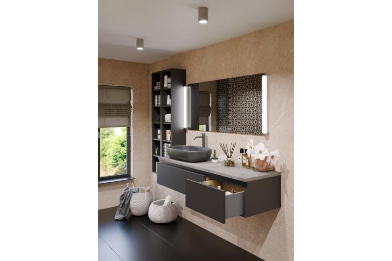 Decor Zita led-armatur med strömbrytare 600mm 15W AC220-240V 50/60Hz 4000K IP44 RA >80 1200lm Vit 1208963291