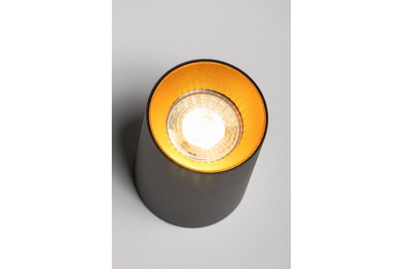 Takarmatur AERO aluminium 70x100mm IP20 max. 20W rund svart. 1208963807