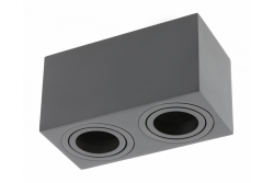 Dekor Takarmatur AVEIRO DUO aluminium 160x80x85mm IP20 max 20W*2 fyrkantig svart. 1208963824