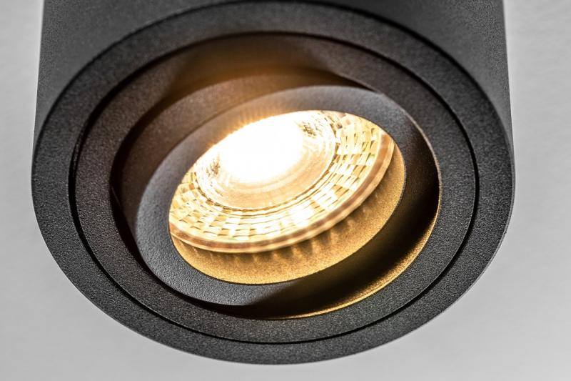 Dekor Takarmatur AVEIRO aluminium 80x85mm IP20 max 20W rund svart. 1208963830