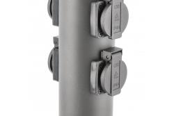 Dekor Trädgårdsstolpe CORTA-P 36 IP54 AC220-240V 50-60Hz 4*Schucko uttag max. 3500W stolpe grafit. 1208963859