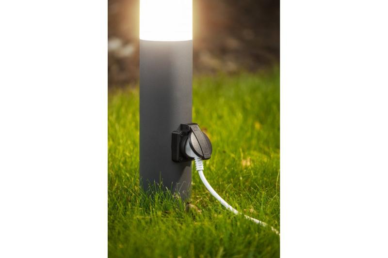 Dekor CORTA-P 40 trädgårdslampa E27 MAX.25W IP44 AC220-240V 50-60Hz uttag max. 3000W stolpe grafit. 1208963861