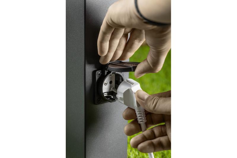 Dekor Trädgårdsarmatur LARGO-P 50 E27 MAX.15W IP44 AC220-240V 50-60Hz max. 2500W monteringsstolpe grafit. 1208963919