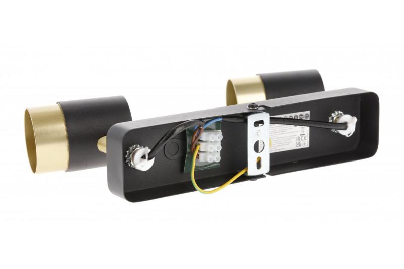 Takarmatur ORIO aluminium 24,0x5,5x14,0 IP20 2*GU10 max. 50W rund svart. 1208963965