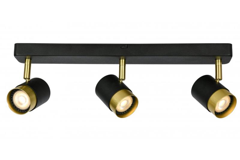 Dekor Takarmatur ORIO aluminium 43,0x5,5x14,0 IP20 3*GU10 max. 50W rund svart. 1208963967