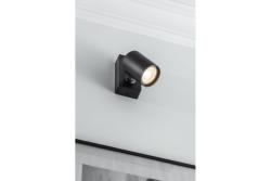 Dekorationsväggarmatur SANTO aluminium IP20 max. 20W enkel rund svart. 1208963993